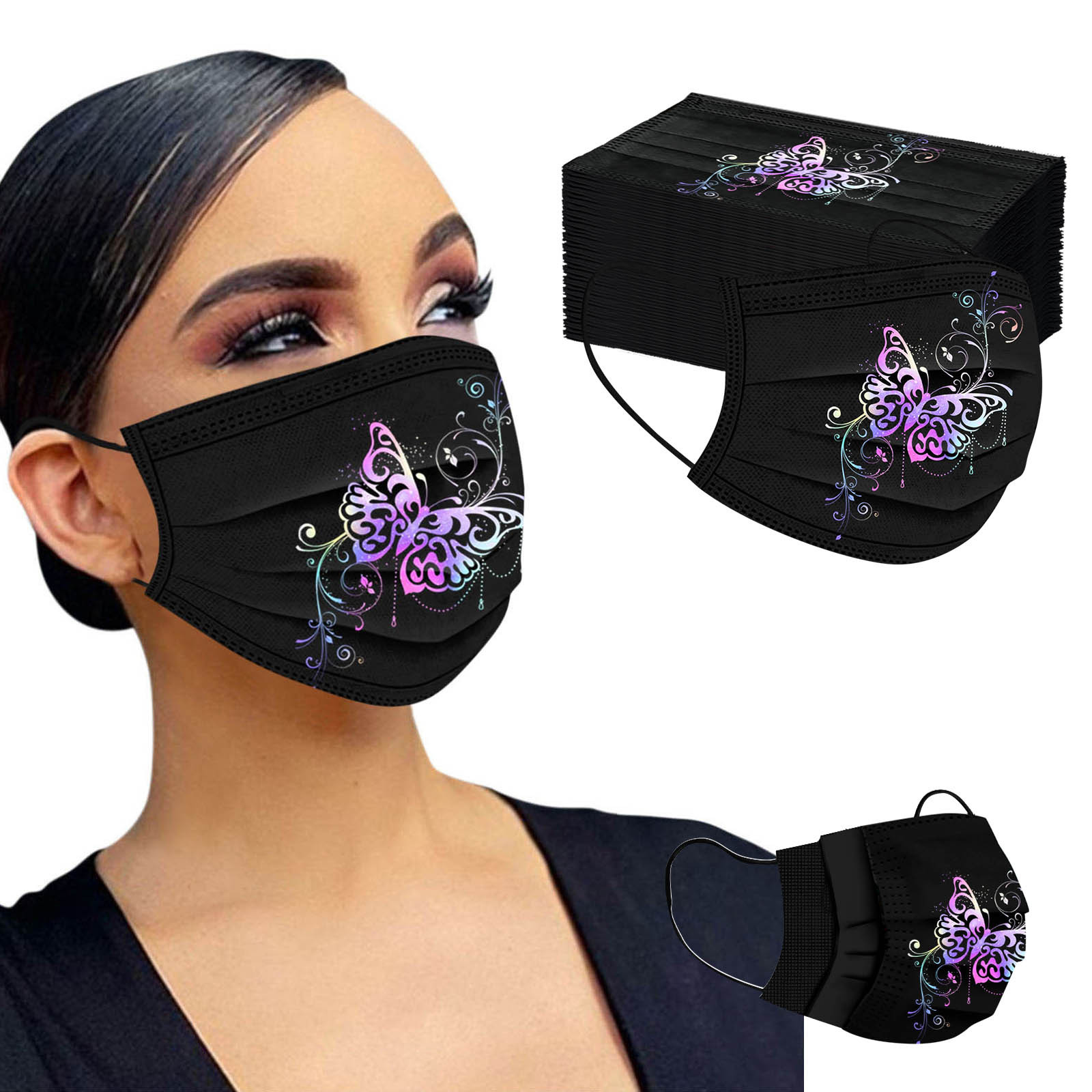 Máscara de Proteção para Adult - Black Face Mask Pack avaliação e preço